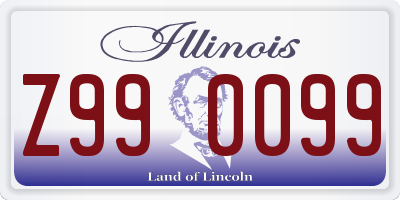 IL license plate Z990099