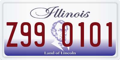 IL license plate Z990101