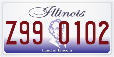 IL license plate Z990102