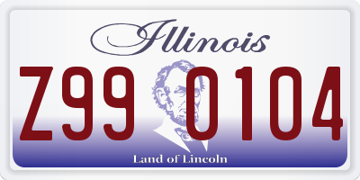 IL license plate Z990104