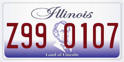 IL license plate Z990107