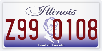 IL license plate Z990108