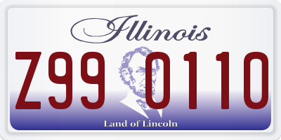 IL license plate Z990110