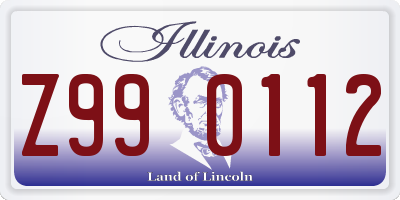 IL license plate Z990112