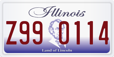 IL license plate Z990114