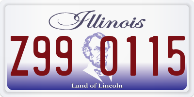 IL license plate Z990115