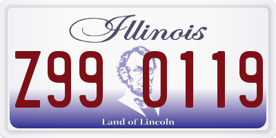 IL license plate Z990119