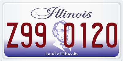 IL license plate Z990120