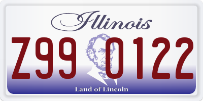 IL license plate Z990122