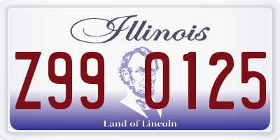 IL license plate Z990125