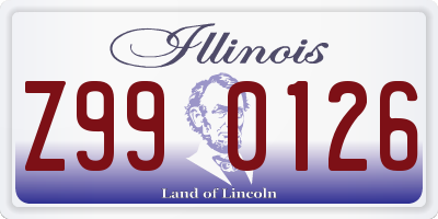 IL license plate Z990126