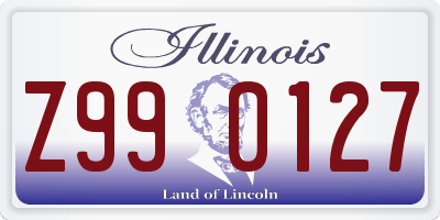 IL license plate Z990127