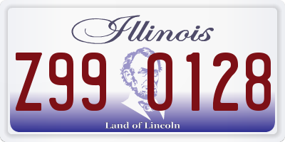 IL license plate Z990128