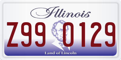 IL license plate Z990129