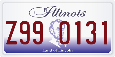 IL license plate Z990131