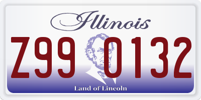 IL license plate Z990132