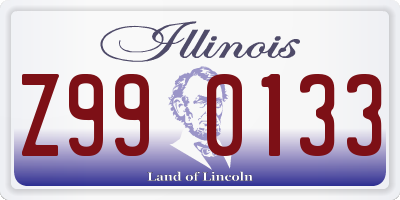 IL license plate Z990133