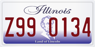 IL license plate Z990134