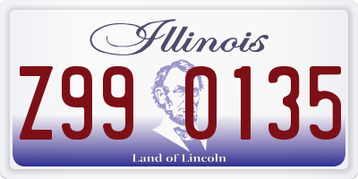 IL license plate Z990135