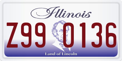 IL license plate Z990136