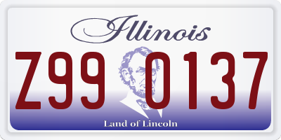 IL license plate Z990137