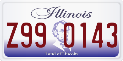 IL license plate Z990143