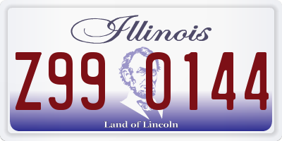 IL license plate Z990144