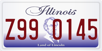 IL license plate Z990145