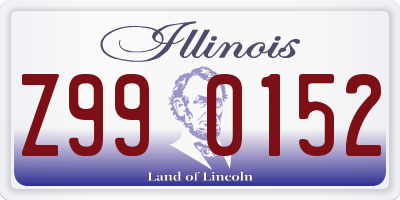 IL license plate Z990152