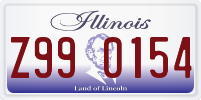 IL license plate Z990154