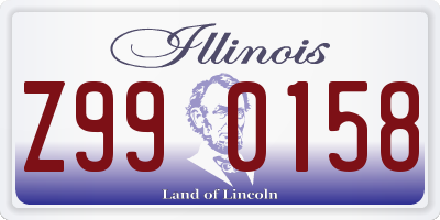 IL license plate Z990158