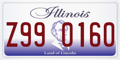 IL license plate Z990160