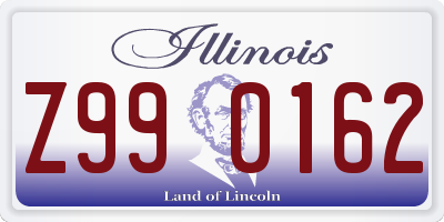 IL license plate Z990162