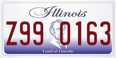 IL license plate Z990163