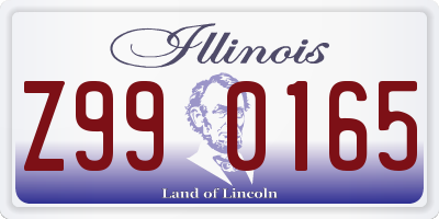 IL license plate Z990165