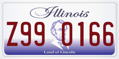 IL license plate Z990166