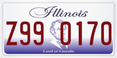 IL license plate Z990170