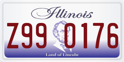 IL license plate Z990176