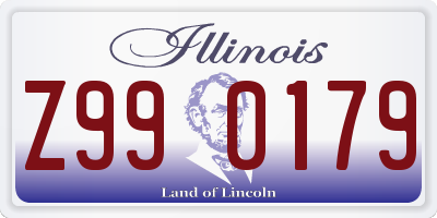 IL license plate Z990179