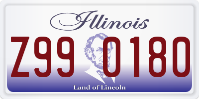 IL license plate Z990180