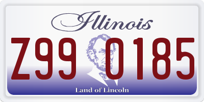 IL license plate Z990185