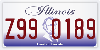 IL license plate Z990189