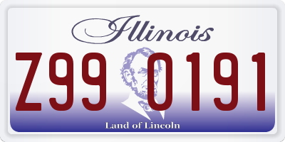 IL license plate Z990191