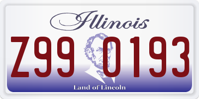 IL license plate Z990193