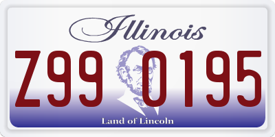 IL license plate Z990195