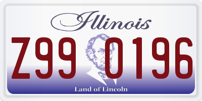 IL license plate Z990196