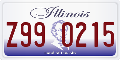 IL license plate Z990215