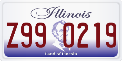 IL license plate Z990219