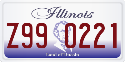 IL license plate Z990221