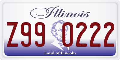 IL license plate Z990222